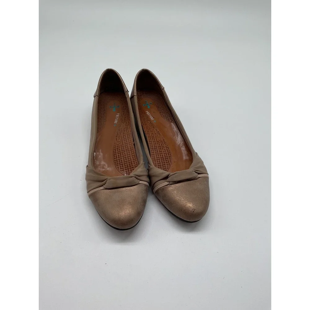 Comfortiva Flats Dress Shoes Comfort Posture+ Knot Detail Beige Size 8